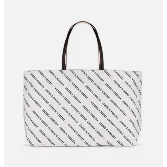 Victoria Secret bag LARGE white with Zipper NEW - Picture 1 of 6